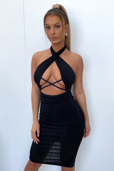 Dustin Midi Dress - Black