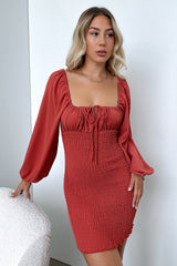 Ella Dress - Rust