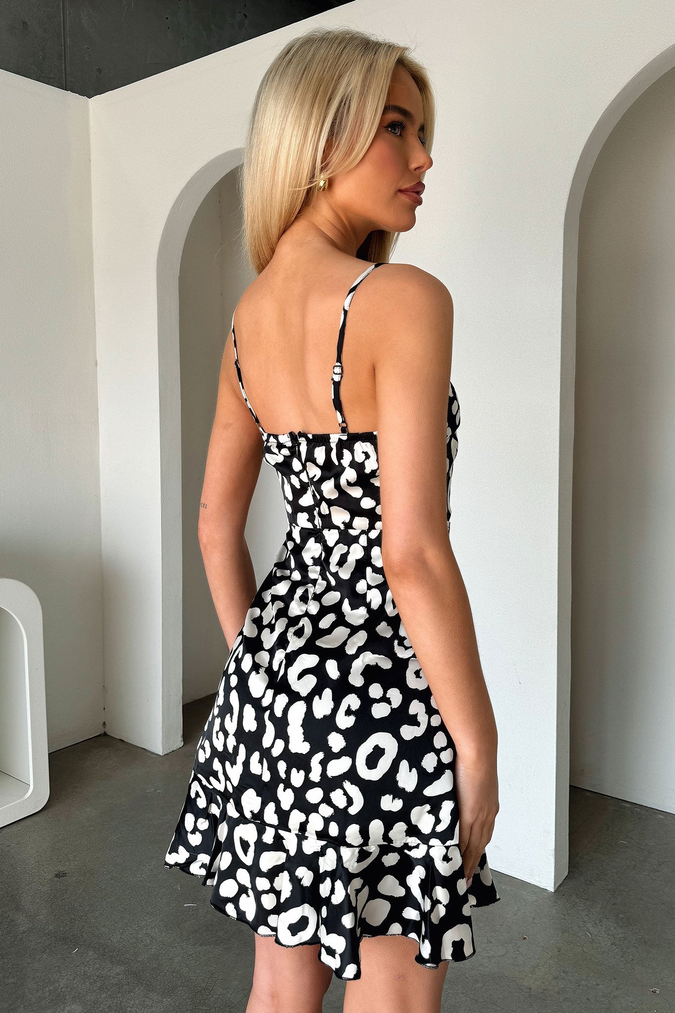 Grace Dress - Black Cheetah