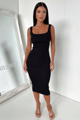 Neeha Midi Dress - Black