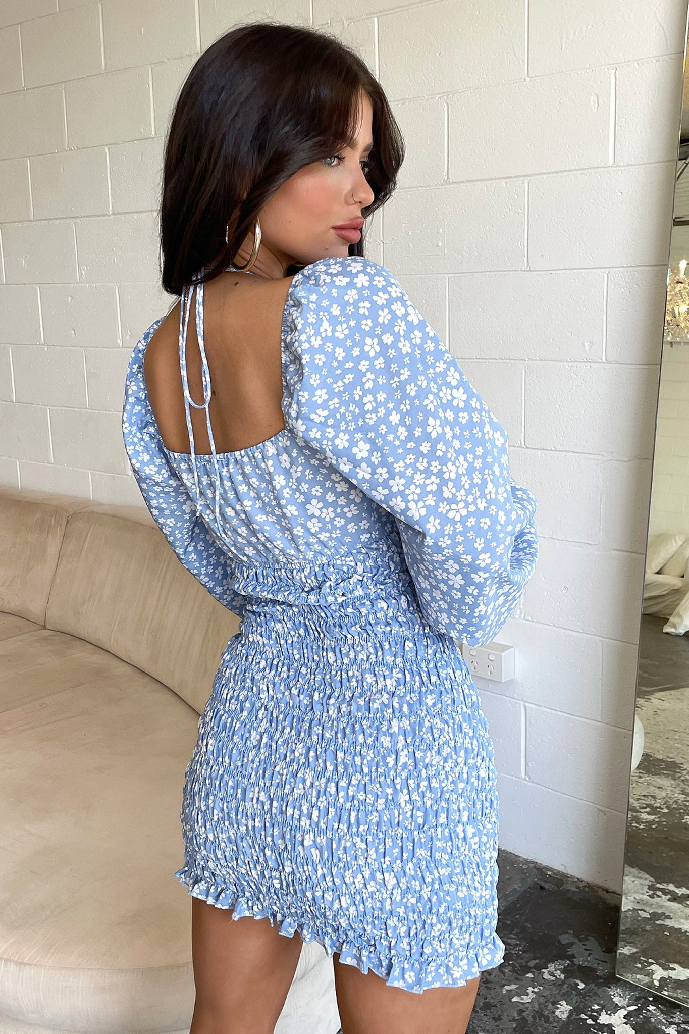 Raina Dress - Blue Floral