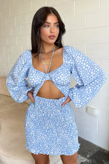 Raina Dress - Blue Floral