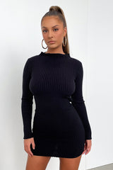 Reuben Knitted Dress - Black